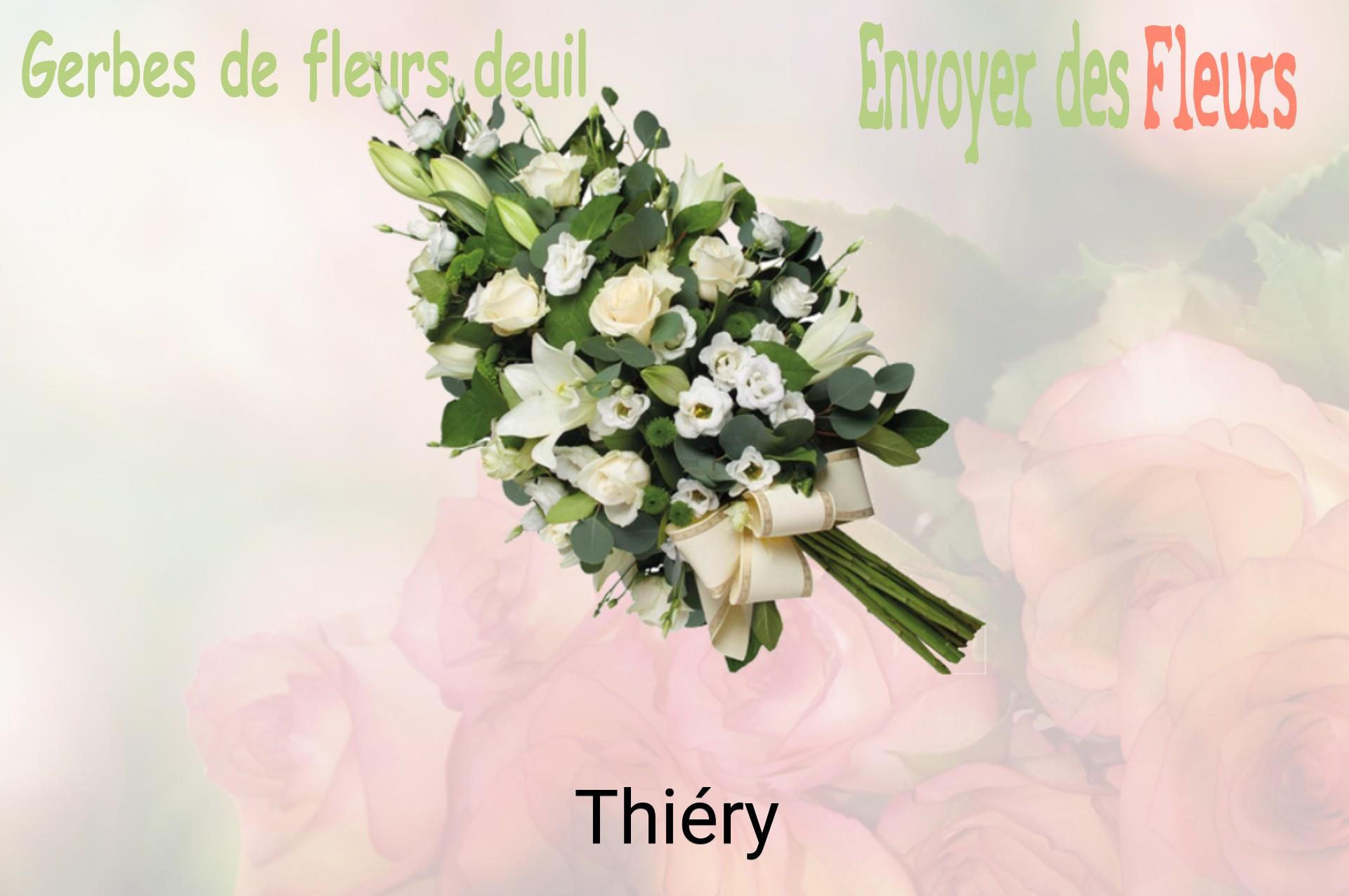 Gerbe de fleurs de deuil livrée à Thiéry
